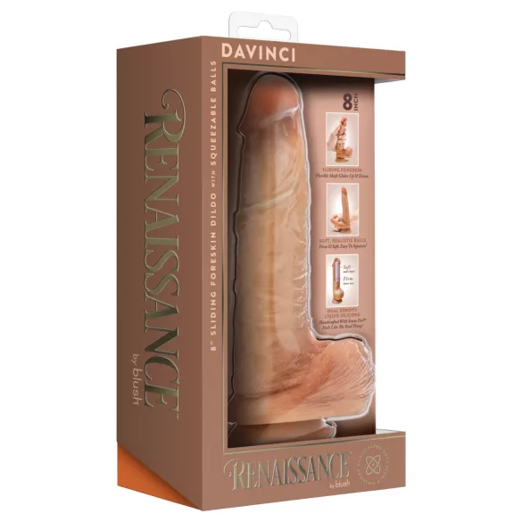 Blush Renaissance - realistisk dildo med bevægelig forhud (hudfarvet)
