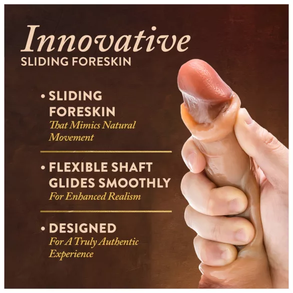 Blush Renaissance - realistisk dildo med bevægelig forhud (hudfarvet)
