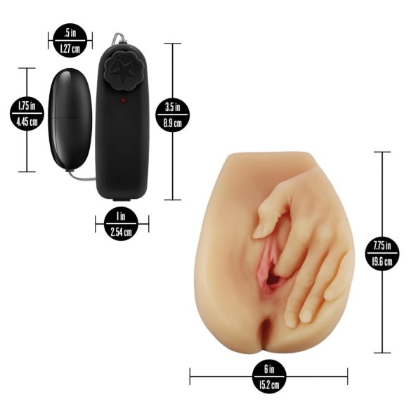 Enlust Selena - vibrerende kunstig vagina med AI‑billeder (naturfarvet)