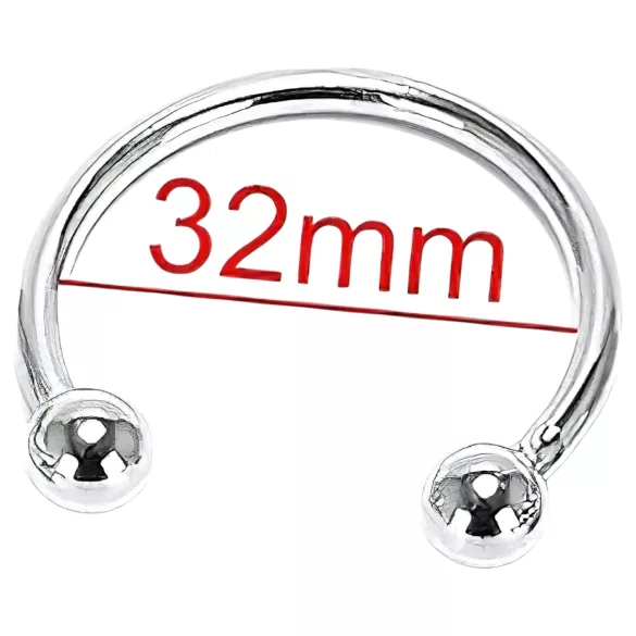 Rozsdamentes - penishovedring - forsinkelse af udløsning - stål 32mm