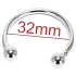 Rozsdamentes - penishovedring - forsinkelse af udløsning - stål 32mm