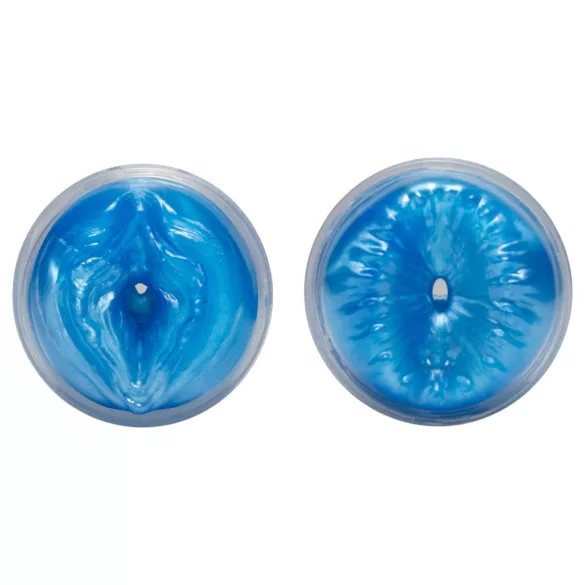 Fleshlight Quickshot Vantage - gennemsigtig dobbelt masturbator (blå)
