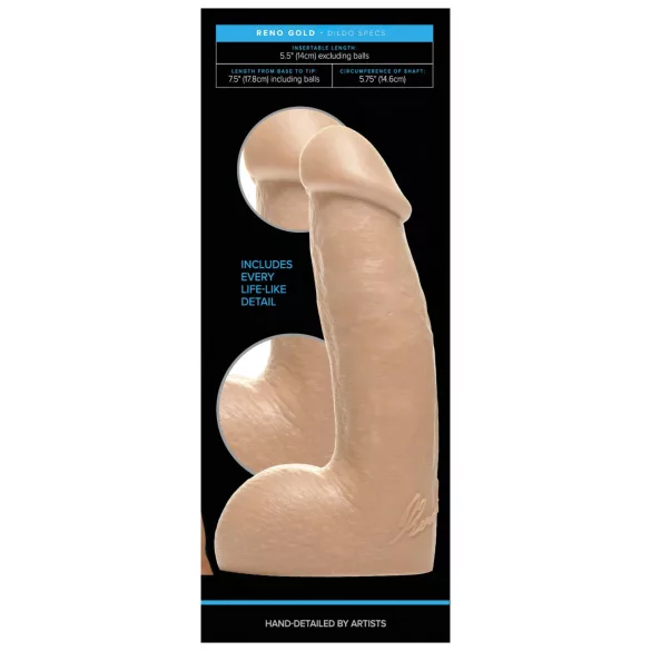 Fleshjack Reno Gold - realistisk dildo - hudfarvet