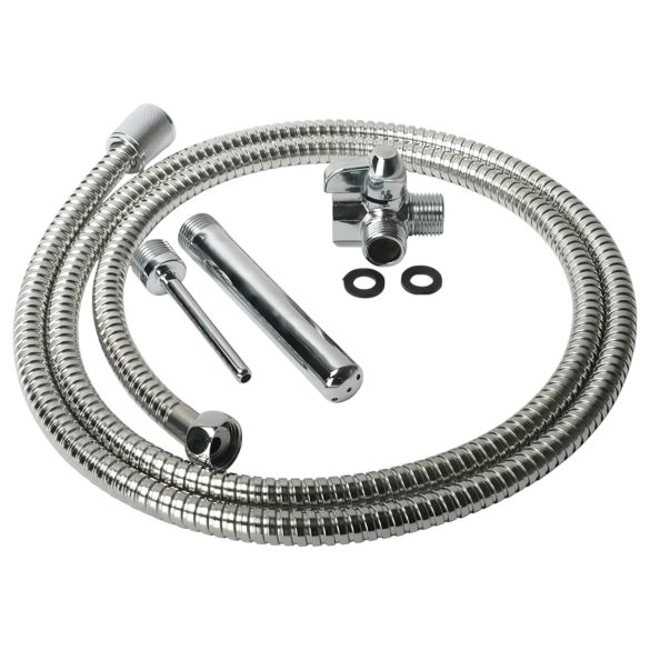 Shower Enema - anal bruser sæt - aluminium - sølv
