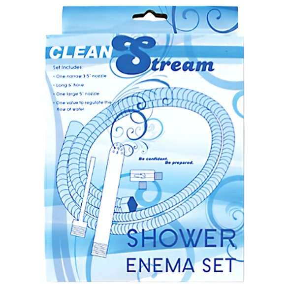 Shower Enema - anal bruser sæt - aluminium - sølv