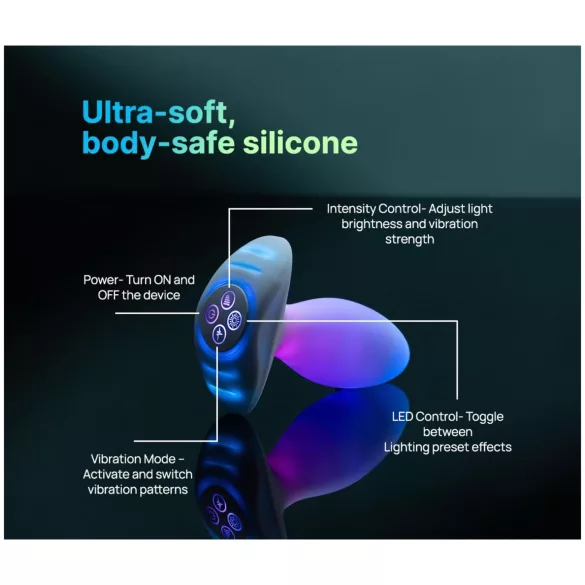 Paradise Illumination - lysende vibrerende anal plug (hvid)