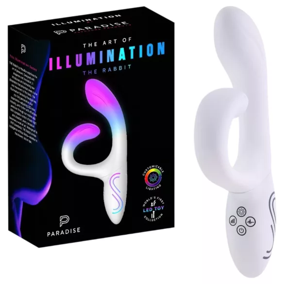 Paradise Illumination - lysende klitorisstimulator med arm (hvid)