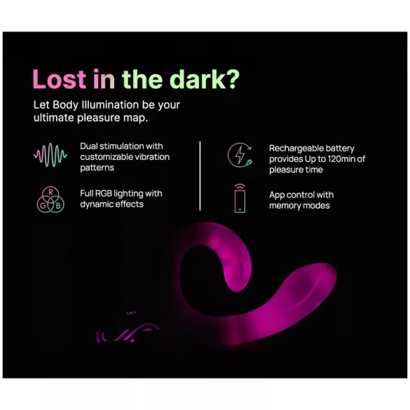 Paradise Illumination - lysende klitorisstimulator med arm (hvid)