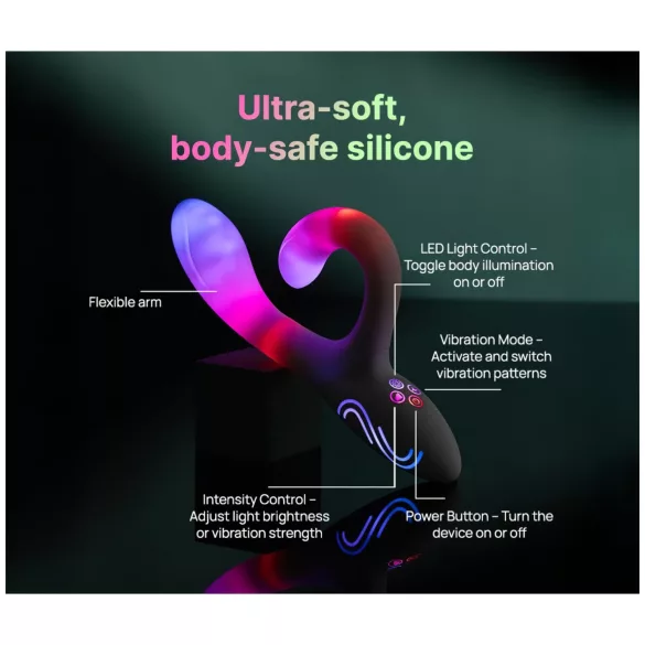 Paradise Illumination - lysende klitorisstimulator med arm (hvid)