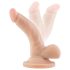 Dr. Skin 4 - realistisk dildo med sugekop og testikler - hudfarvet 12cm