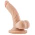 Dr. Skin 4 - realistisk dildo med sugekop og testikler - hudfarvet 12cm