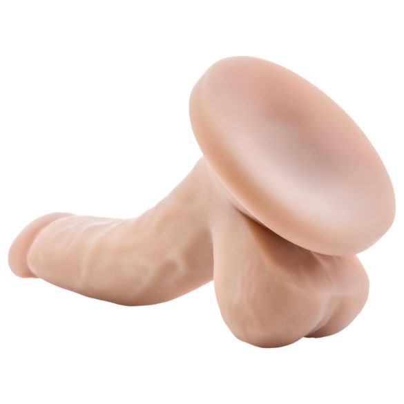 Dr. Skin 4 - realistisk dildo med sugekop og testikler - hudfarvet 12cm