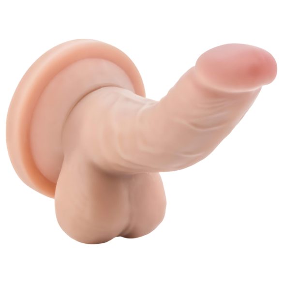 Dr. Skin 4 - realistisk dildo med sugekop og testikler - hudfarvet 12cm