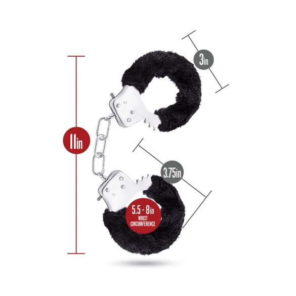 Temptasia - håndjern - blød plys - sort
