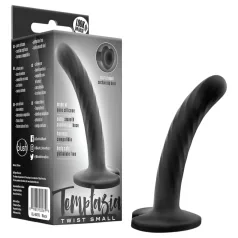 Temptasia Twist Small - dildo med sugekop, snoet (sort)