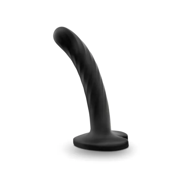 Temptasia Twist Small - dildo med sugekop, snoet (sort)