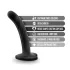 Temptasia Twist Small - dildo med sugekop, snoet (sort)