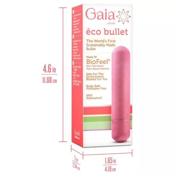 Gaia - miljøvenlig vibrator - medium - koral