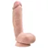 blush Dr. Skin Glide realistisk dildo - 21,5 cm, med testikler