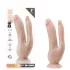Dr. Skin - dobbelt dildo med sugekop - natur