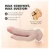 Dr. Skin - dobbelt dildo med sugekop - natur