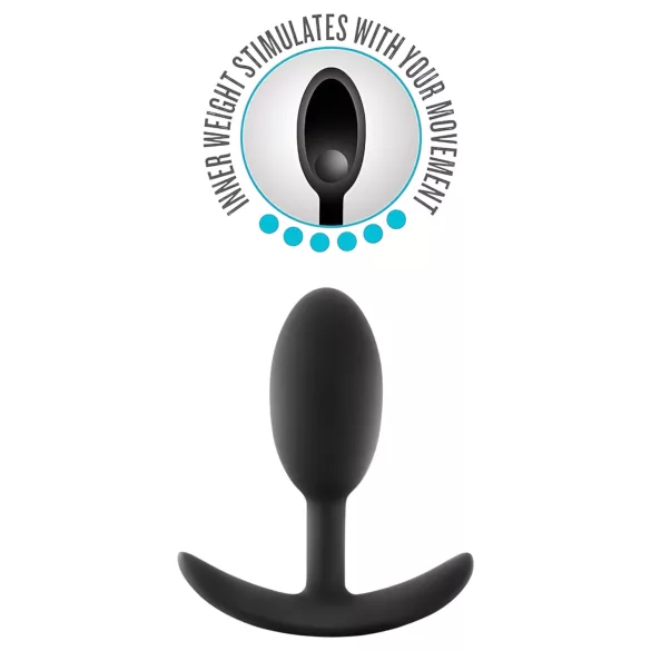 Anal Adventures Platinum - analplug - medium størrelse - sort