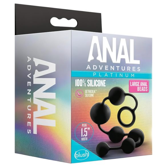 Anal Adventures - analdildo med perler - sort