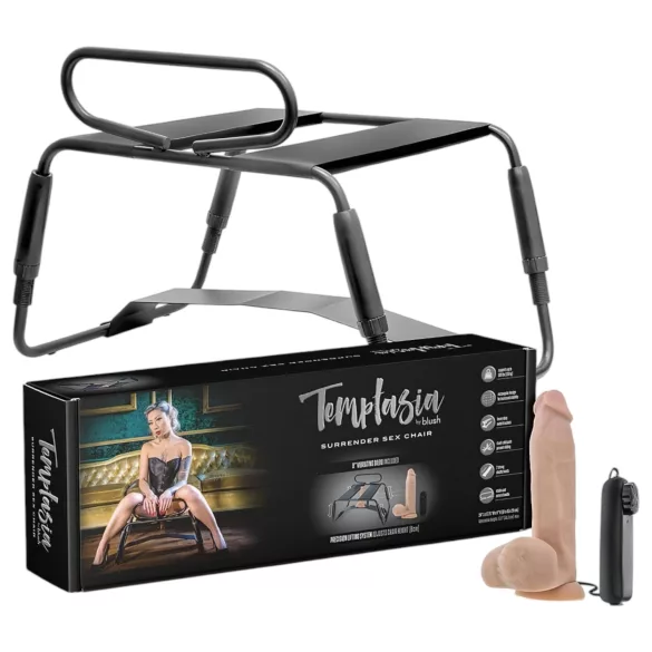 Temptasia - sexstol med vibrator - sort/natur