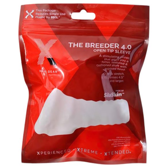 Perfect Fit Breeder - åben penisærme - 10 cm - hvid