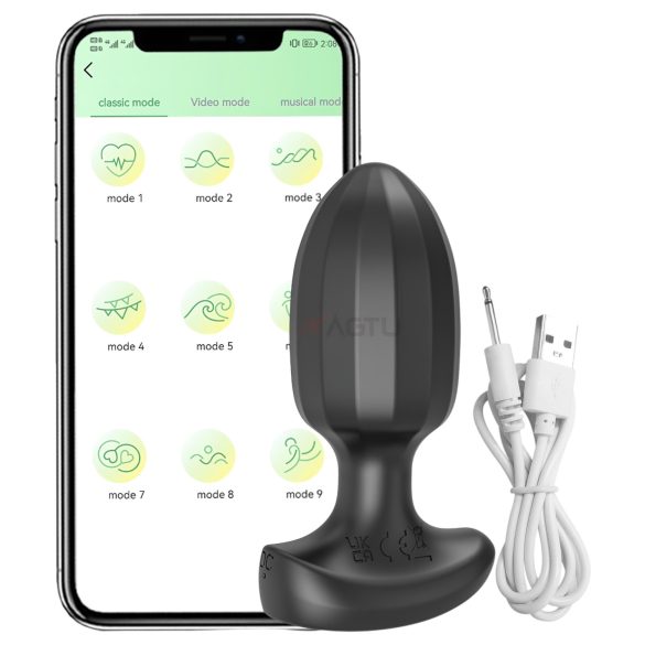 AlvUp - analvibrator med app-styring - sort