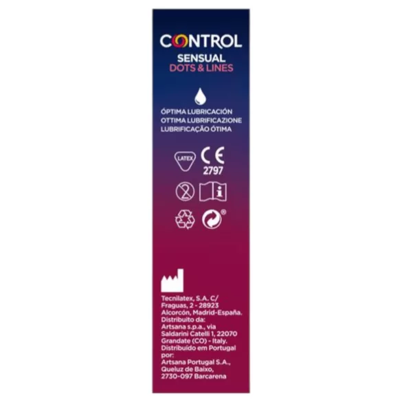 Control - kondom - ribbet og nopret - 12 stk