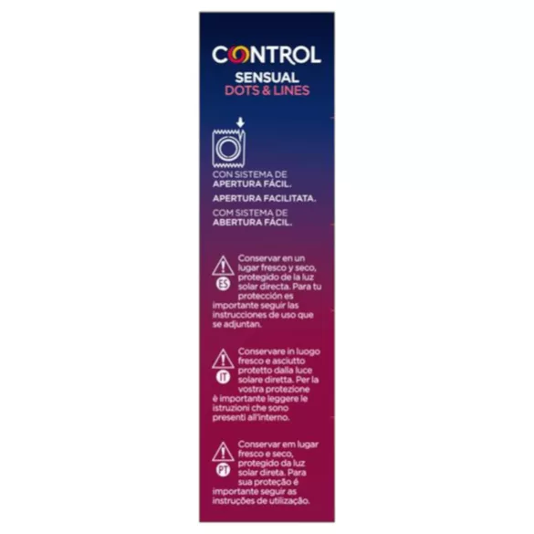 Control - kondom - ribbet og nopret - 12 stk