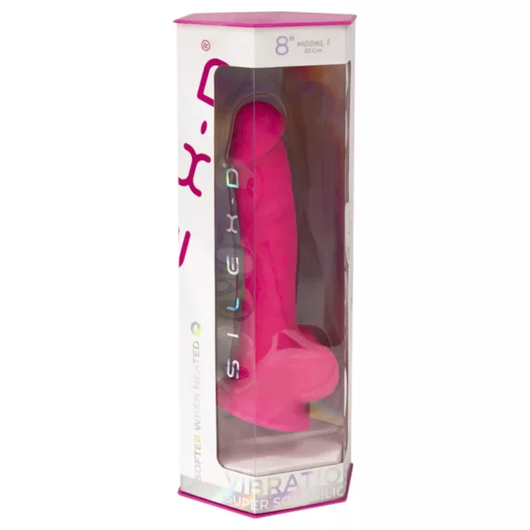 Silexd - dildo med sugekop og kugler - fjernbetjening - silikone - pink