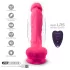 Silexd - dildo med sugekop og kugler - fjernbetjening - silikone - pink