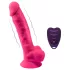 Silexd - dildo med sugekop og kugler - fjernbetjening - silikone - pink