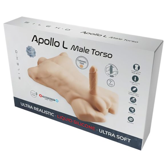 Silexd Apollo - mandetorso dildo - mørk natur farve