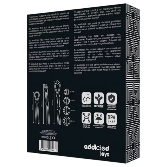 Addicted Toys - penisring sæt - 7 stk - silikone - sort