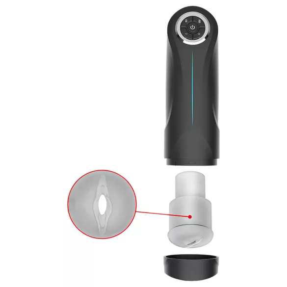 JamyJob - automatisk masturbator med op-ned bevægelse og vibration - sort