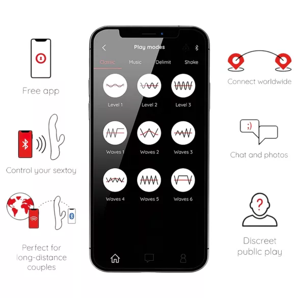 Oninder Oslo - app-styret, roterende klitorisvibrator (sort)