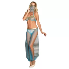 Subblime - Sexet haremspigekostume med slør (blå) - L/XL