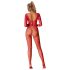 Subblime 952419 - catsuit med strasssten - rød - XS-M
