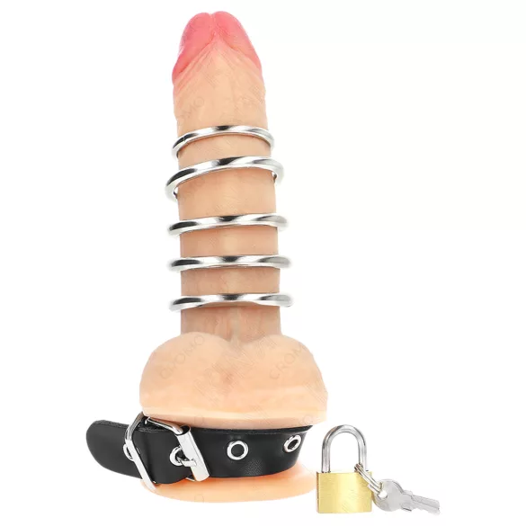 Kink - penisring sæt med metalringe - sort