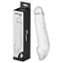 Addicted Toys - penis sleeve med kuglering - 23cm - gennemsigtig