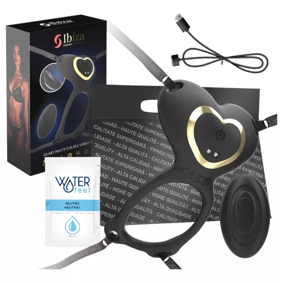 IBIZA - strap-on klitorisvibrator - sort
