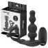 Addicted Toys - analvibrator med roterende hoved og penisring - sort