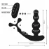 Addicted Toys - analvibrator med roterende hoved og penisring - sort