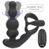 Addicted Toys - analvibrator med roterende hoved og penisring - sort