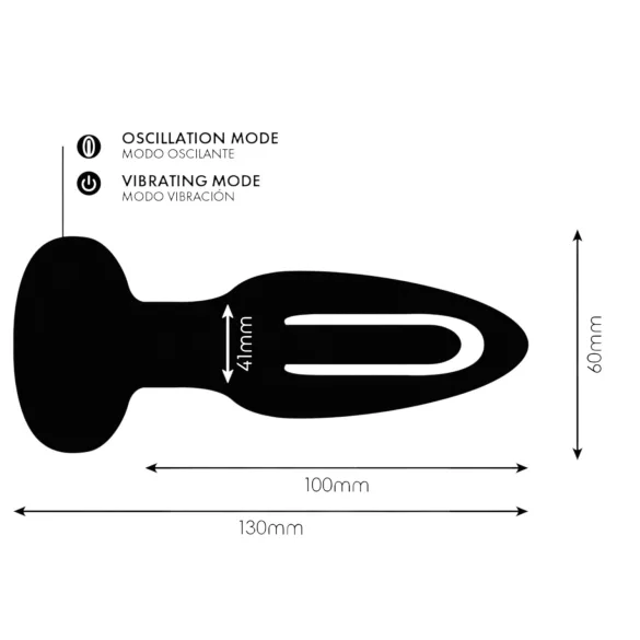 Addicted Toys - analvibrator med bevægelig tunge - sort