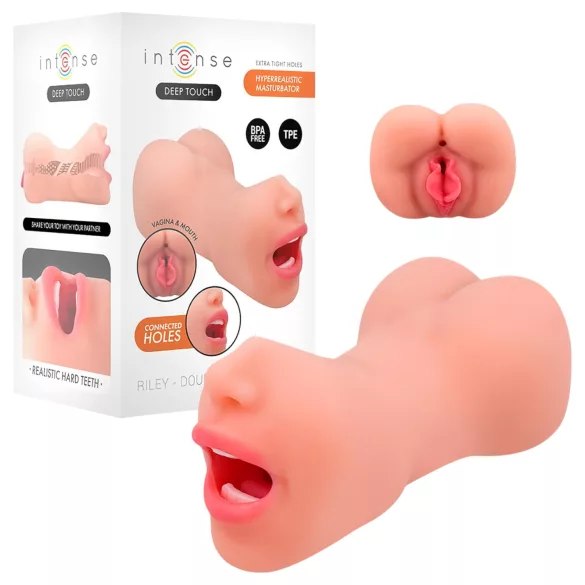 Intense Deep Touch Riley - masturbator med mund og vagina - realistisk - natur