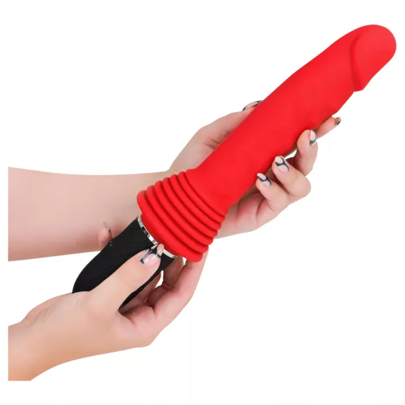 Intense Cynthia - stødp vibrator med sugefod (rød)